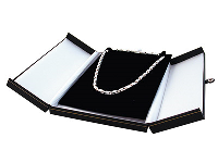 Black Leatherette 2 Door Necklet   Box