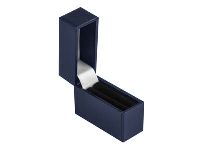 Navy Blue Leatherette Postal Ring  Box