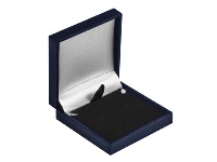 Navy Blue Leatherette Postal   Earring Box