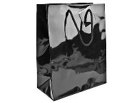 Black Gloss Gift Bag, Medium   Pack of 5 215x160x90mm