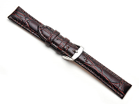 Brown Super Croc Grain Watch Strap 14mm Genuine Leather
