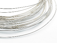 9ct Medium White Round Wire 0.50mm, 100% Recycled Gold
