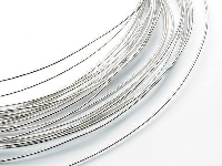 18ct White Round Pin Wire 1.00mm   Fully Hard, Coils, 100% Recycled   Gold
