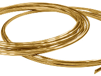 18ct Yellow HB D Shape Wire 4.00mm X 2.00mm 2618, 100% Recycled Gold
