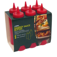 Red Squeezy Sauce Bottle 8oz