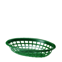 Oval Poly Basket 9.5 "Green