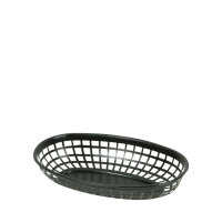 Oval Poly Basket 9.5" Black