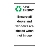 Ensure Windows/Doors are Closed S/A 100x50mm
