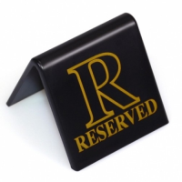 Reserved Sign Gold & Black 50x50mm