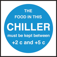 Chiller Temperature Sign S/A 100x100mm