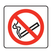 No Smoking Sign S/A 100x100mm