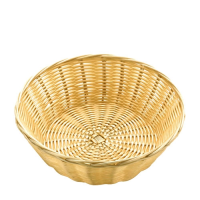 Polywicker/Rattan Round Bread Basket 8.5" Dia