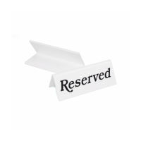 Reserved Sign Black on White