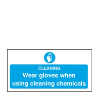 Wear Gloves Using Chemicals Sign S/A 100x200mm