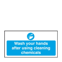 Wash Hands After Using Chemical Sign S/A 100x200mm