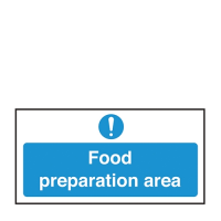 Food Preparation Area Sign S/A 100x200mm