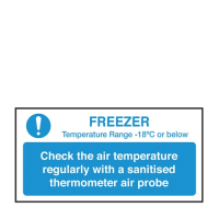 Freezer Temp Check Sign 100x200 S/A