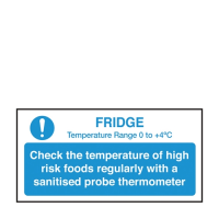 Fridge Temp Check Sign 100x200 S/A