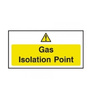 Gas Isolation Point Sign S/A 100x200mm