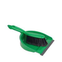 Dustpan & Brush Stiff Green