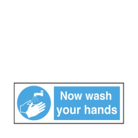 Now Wash Your Hands Sign S/A 80x230mm