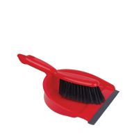 Dust Pan & Brush Soft Red