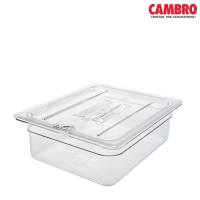 Polycarb Gastronorm 1/6 Clear Handled Lid Notched