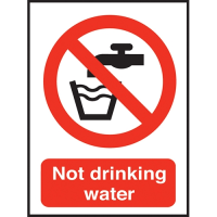 Not Drinking Water Sign S/A 100x150mm