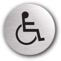 Disabled Symbol Silver Disc 75mm