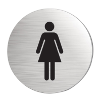 Ladies Toilet Symbol Silver 75mm