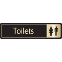 Toilets/Symbol Sign Gold/Black S/A 43x178mm