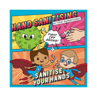 Hand Sanitiser School Sign 21x21cm S/A Vinyl