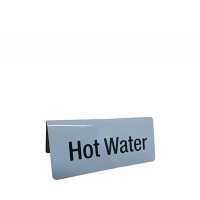 Hot Water Tent Sign White