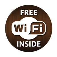 Wifi Free Inside 150mm Sign