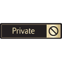 Private Symbol/Sign Gold/Black 43x178mm