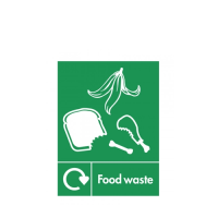 Recycle Kitchen Waste Sign S/A 200x150mm