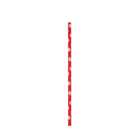Paper Straw Red/White Snow/f 20cm (8") 6mm bore 