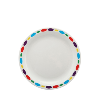 Large Duo Plate with Pebbles Rim 23cm