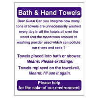 Bath and Hand Towels Sign