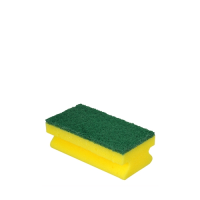 Foam Back Scourer Abrasive 6 x 3" - Green/Yellow