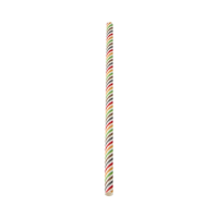 Paper Multi Stripe Straw Straw 8" 20cm 250pk
