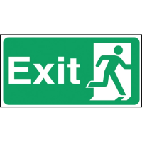 Fire Exit Sign Man Right S/A 150x300mm