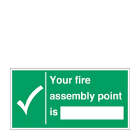 Fire Assembly Point Sign S/A 150x300mm