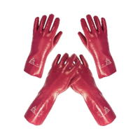 Gauntlet PVC Gloves Red 