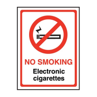 No Smoking Electronic Cigarette Sign S/A 200x150mm