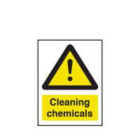 Warning Cleaning Chemicals Sign S/A 200x150mm