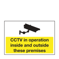 CCTV in Operation Inside/Outside Sign S/A 200x300m