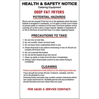 Deep Fat Fryer Health & Safety Notice Sign