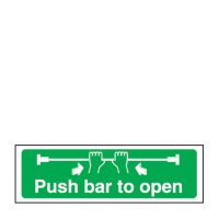 Push Bar To Open Sign S/A 150x450mm