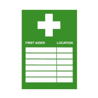 First Aider Location Sign 20 x 30cm